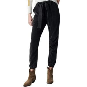 Faherty Orion Velvet Jogger Pants Mid Rise Belted Cropped Womens Size S